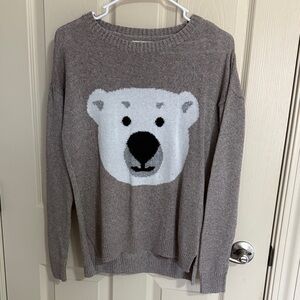 Hollister Brown Polar Bear Sweater
